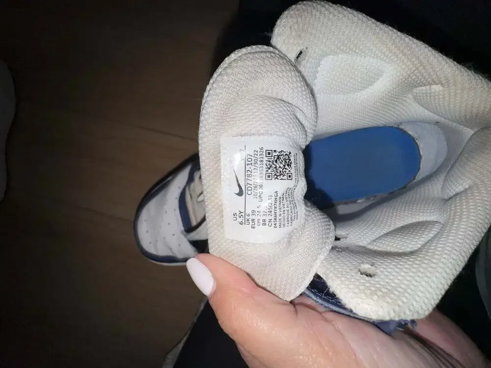 Nike Court Borough Mid 2 Big Kids' Shoes White/Blue CD7782-107